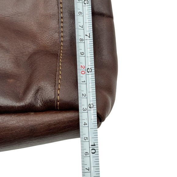 Jack Georges Voyager Leather City Crossbody Bag #7298 Brown Genuine Leather - Picture 8 of 10